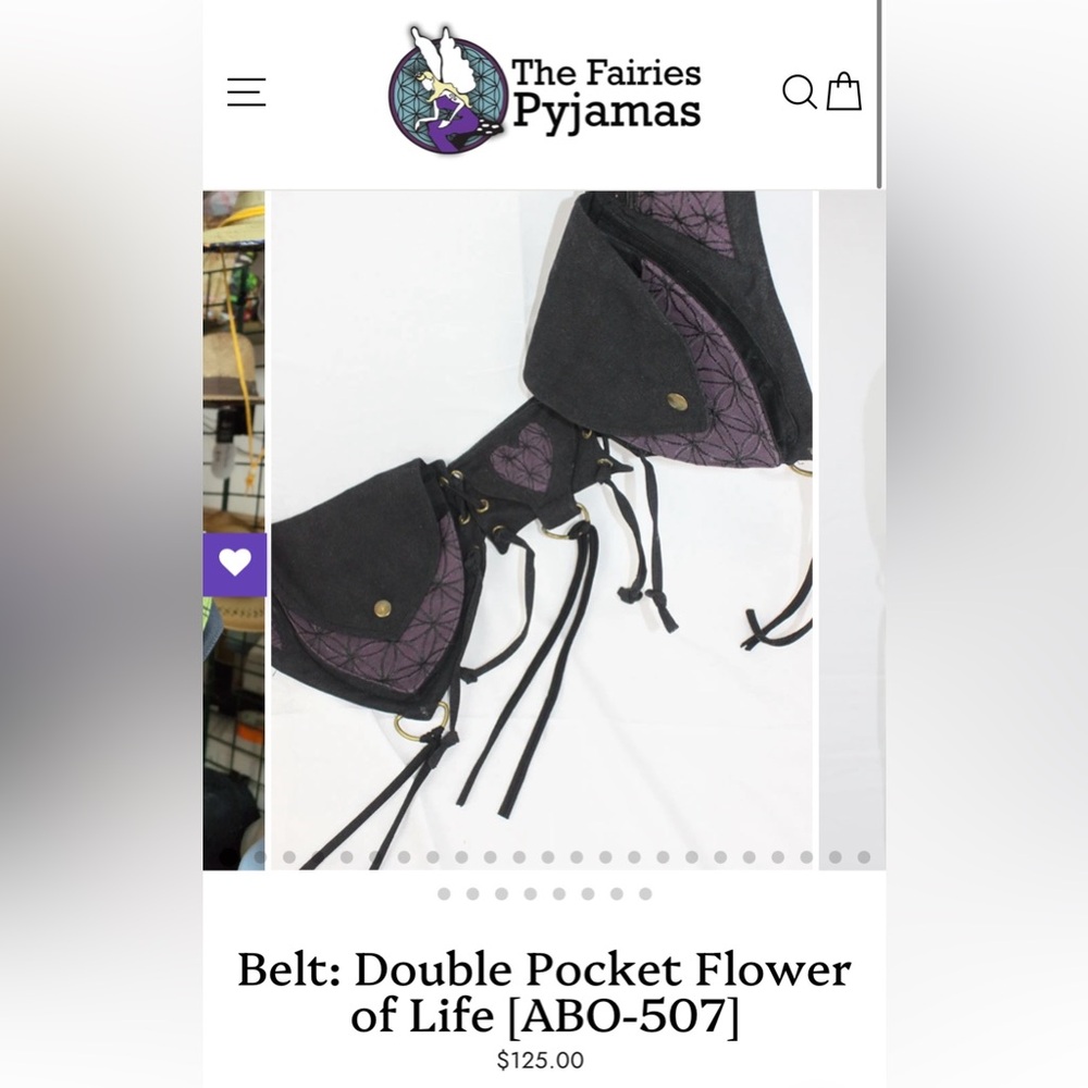 Fairies Pyjamas — Double Pocket Flower of Life Belt [ABO-507]
